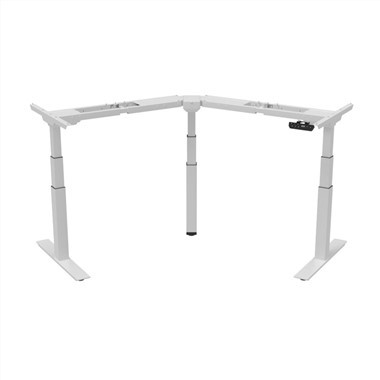 L Shaped White Standing Desk